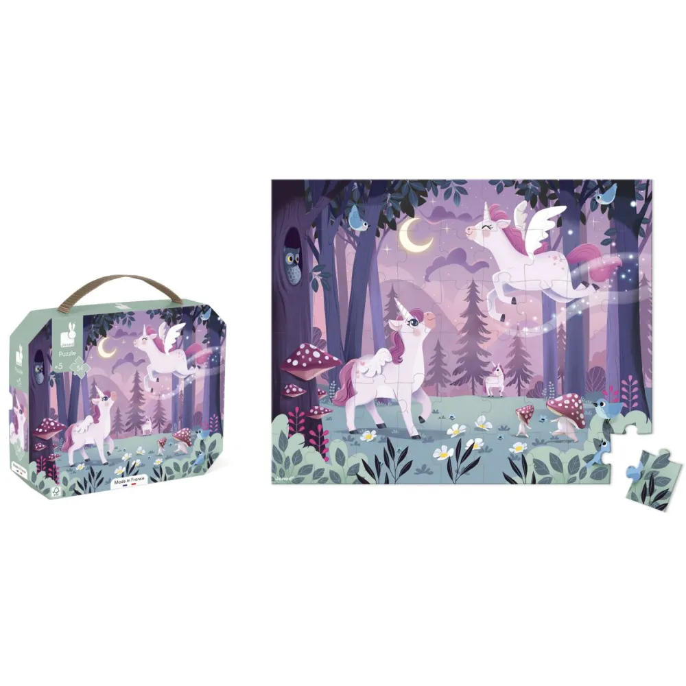 Janod Puzzle 54 piezas - Unicornios ·*Niños Puzzles Janod