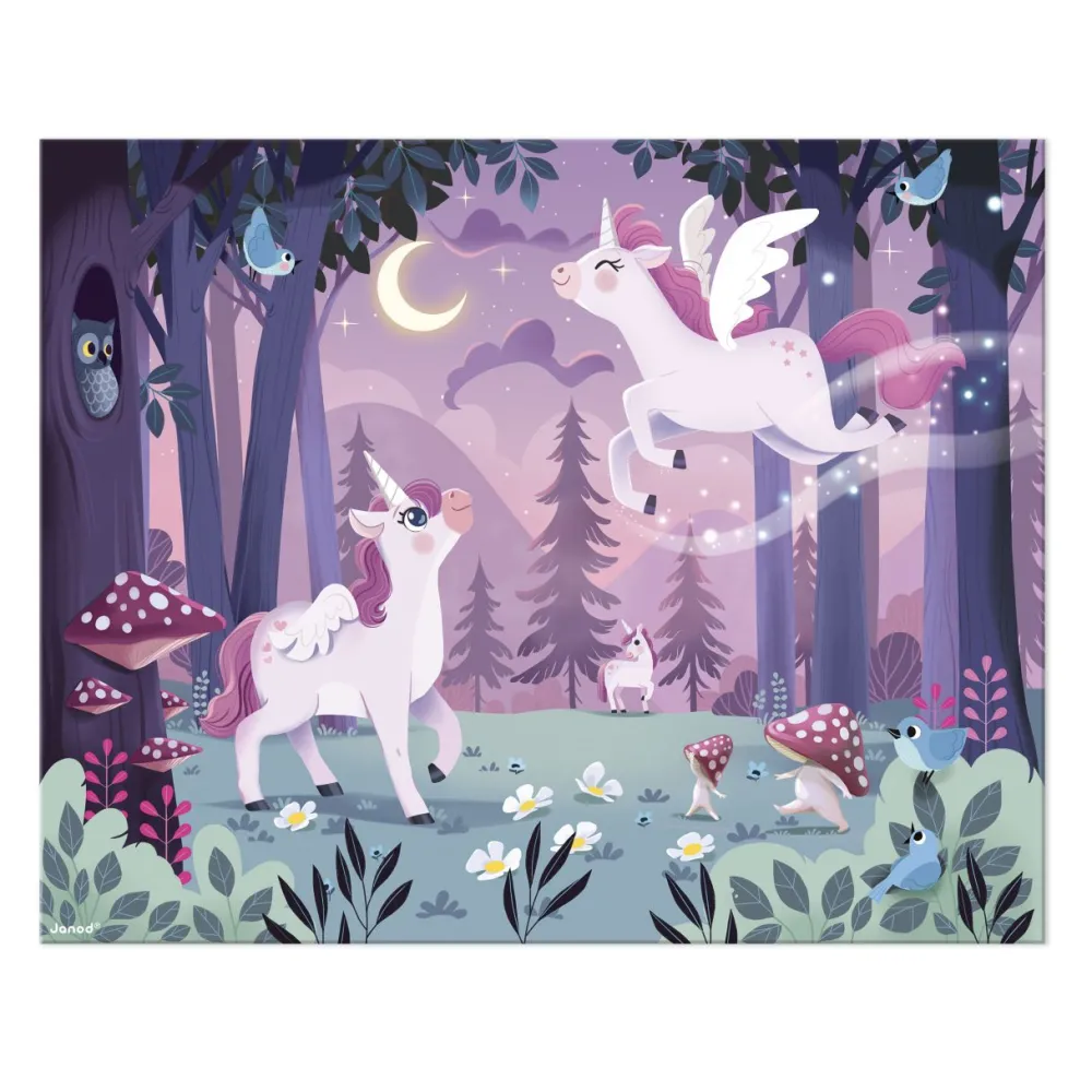 Janod Puzzle 54 piezas - Unicornios ·*Niños Puzzles Janod