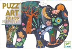 Djeco Puzzle Art Elefante ·*Niños Puzzles Djeco|Puzzles De Animales