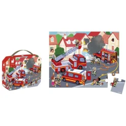 Janod Puzzle Bomberos 24 piezas ·*Niños Puzzles 36 Piezas|Puzzles Janod