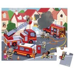 Janod Puzzle Bomberos 24 piezas ·*Niños Puzzles 36 Piezas|Puzzles Janod