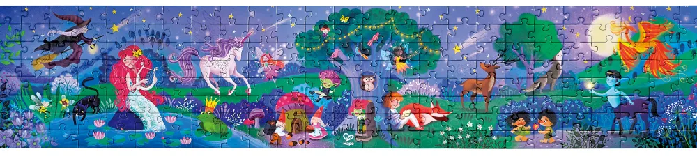 Hape Puzzle Bosque Mágico 1,5 metros ·*Niños Puzzles 200 Piezas|Puzzles Hape