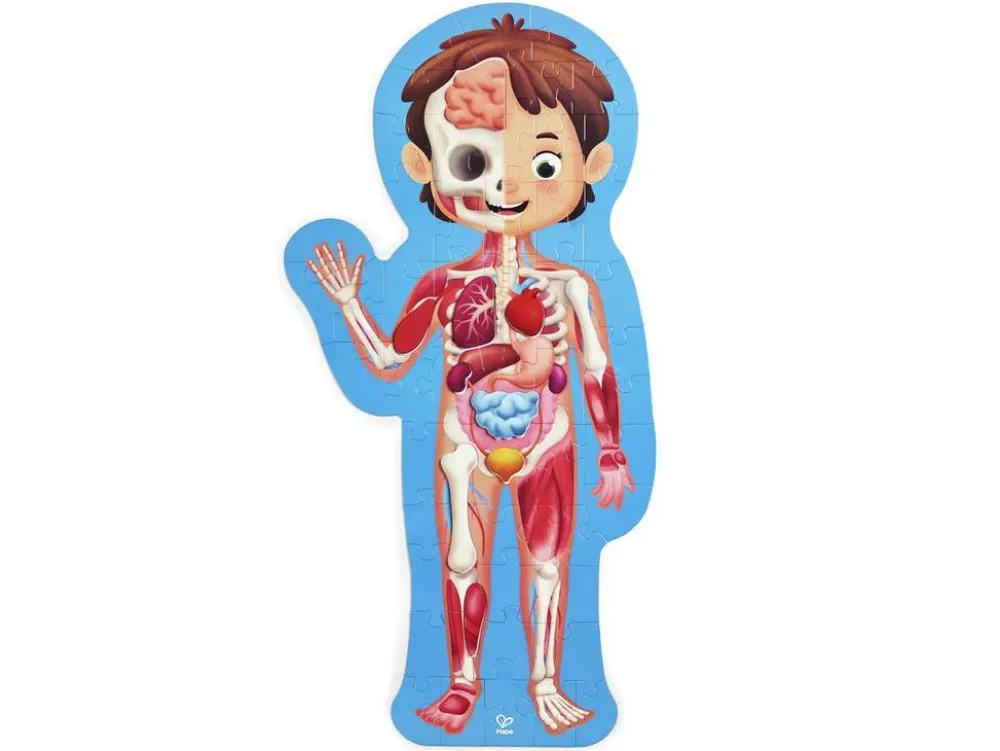 Hape Puzzle Cuerpo Humano ·*Niños Puzzles 100 Piezas|Puzzles Hape