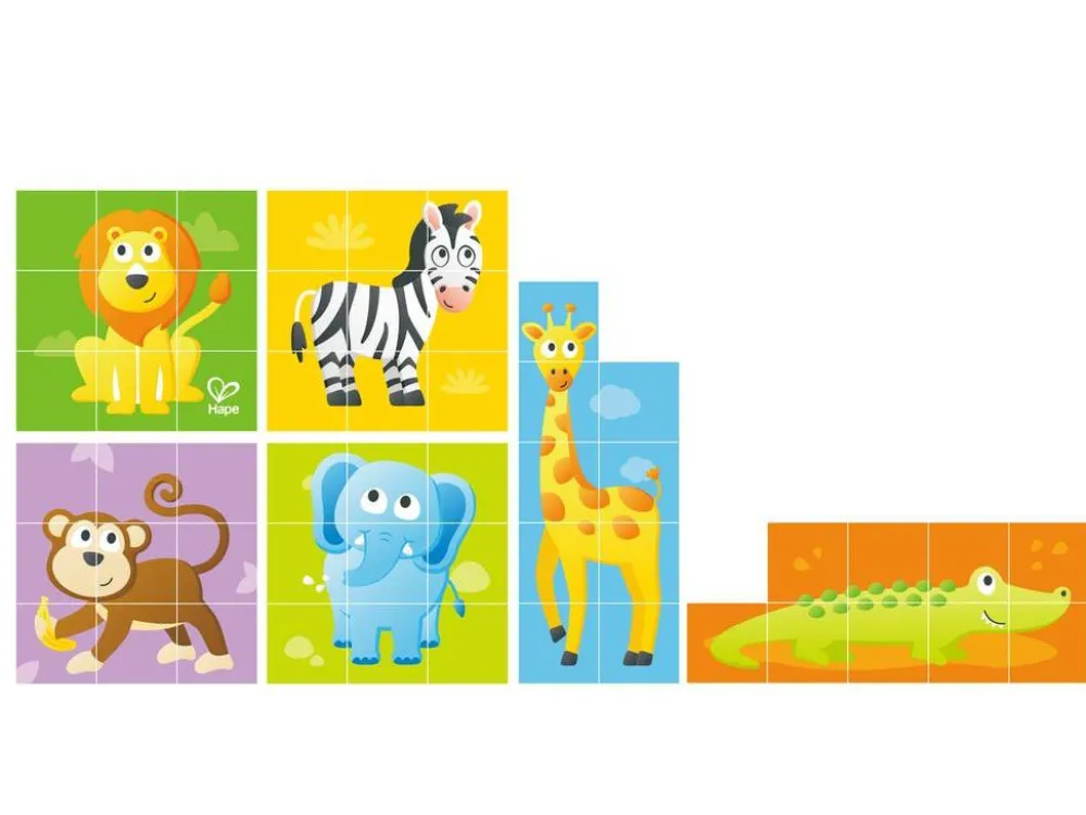 Auzou Puzzle de Bloques de Animales de la Selva*Niños Puzzles De Animales