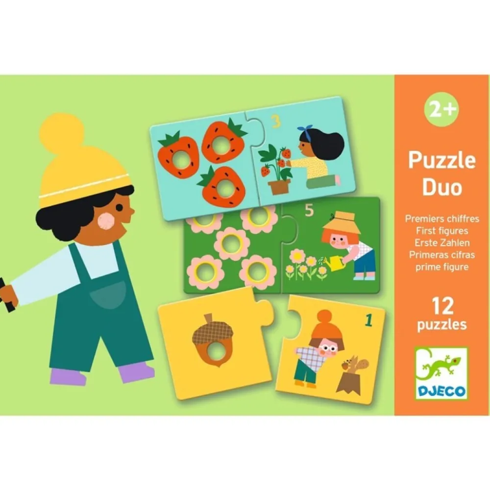 Djeco Puzzle dúo Primeras Cifras ·*Niños Puzzles Djeco|Puzzles De Animales