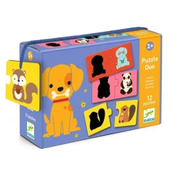 Djeco Puzzle dúo Sombras 12 piezas ·*Niños Puzzles Djeco|Puzzles De Animales
