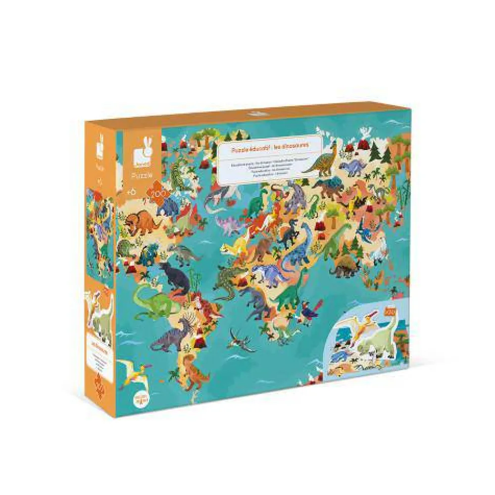 Janod Puzzle Educativo Los Dinosaurios ·*Niños Puzzles 200 Piezas|Puzzles Janod