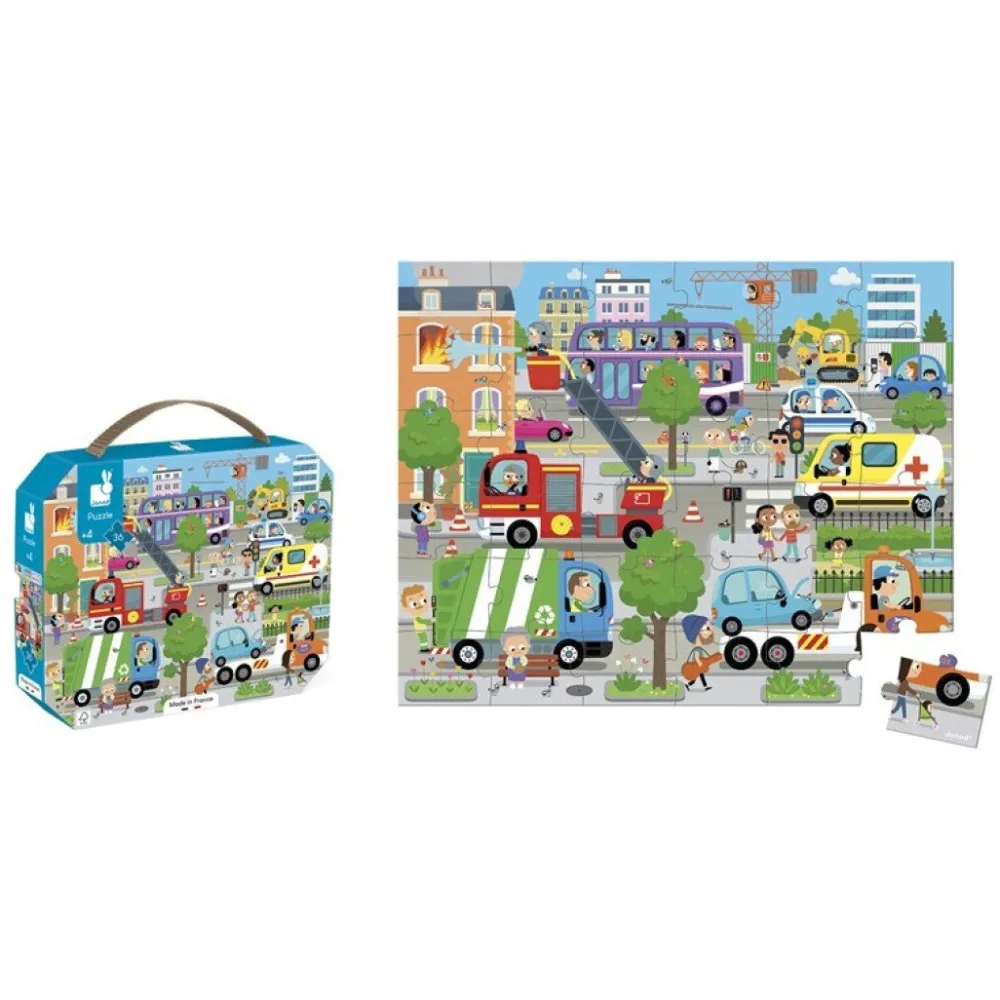 Janod Puzzle La ciudad 36 piezas·*Niños Puzzles 36 Piezas|Puzzles Janod