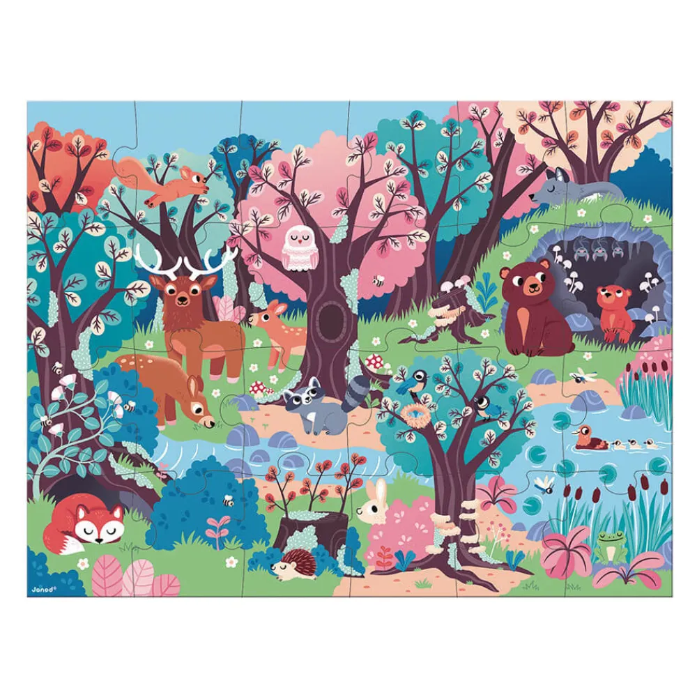 Janod Puzzle mágico El Bosque ·*Niños Puzzles 24 Piezas|Puzzles Janod