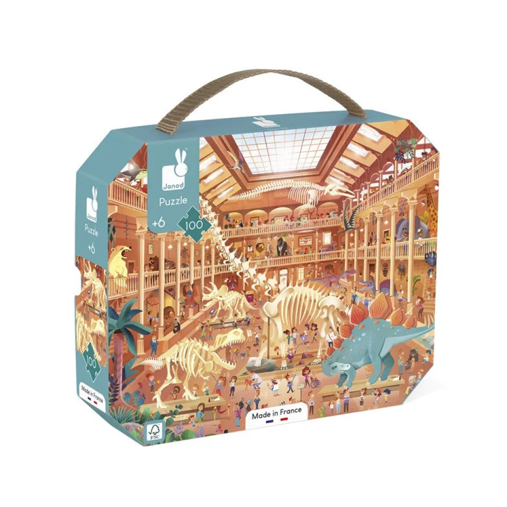Janod Puzzle Museo Historia Natural 100 piezas·*Niños Puzzles 100 Piezas|Puzzles Janod