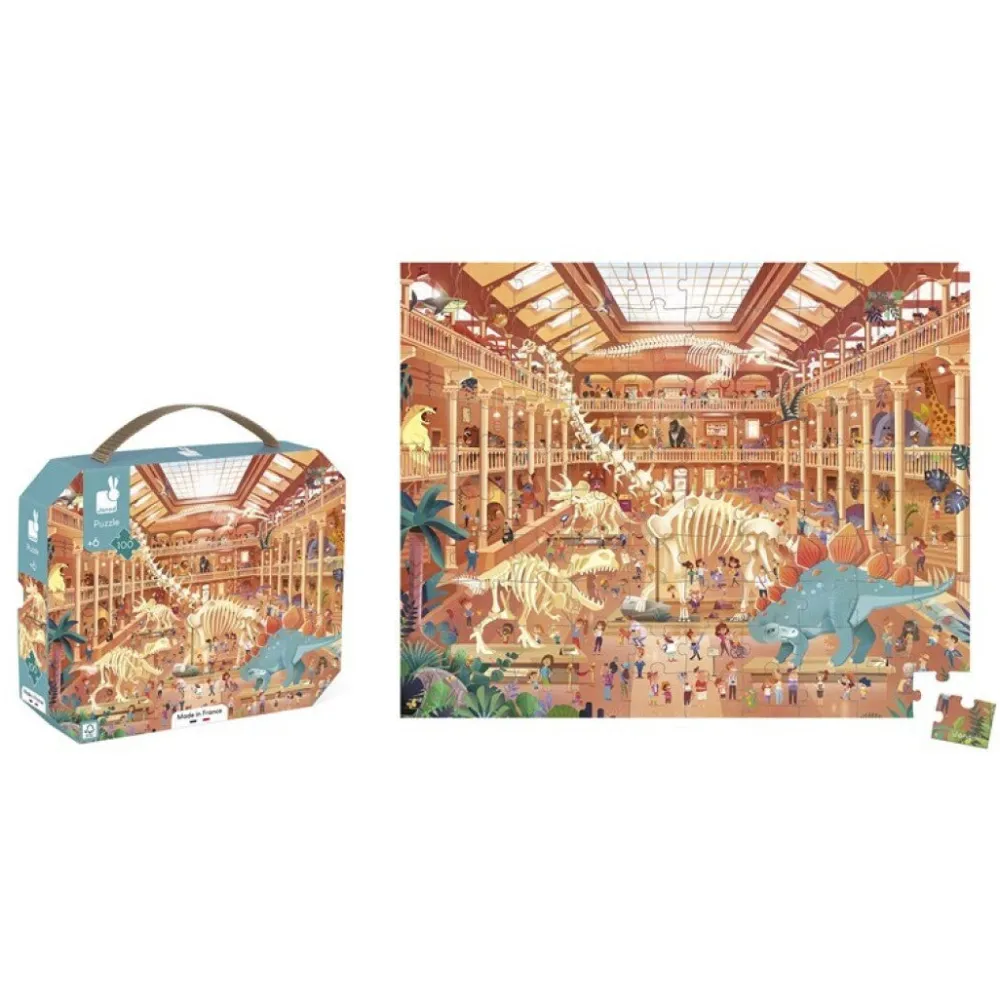 Janod Puzzle Museo Historia Natural 100 piezas·*Niños Puzzles 100 Piezas|Puzzles Janod