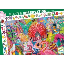 Djeco Puzzle Observación · Carnaval de Rio*Niños Puzzles 200 Piezas|Puzzles Djeco