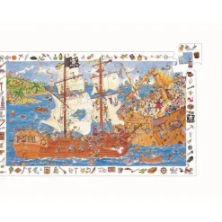 Djeco Puzzle Observación · Los Piratas*Niños Puzzles 100 Piezas|Puzzles Djeco