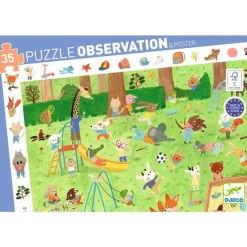 Djeco Puzzle Observación El jardín de los amiguitos ·*Niños Puzzles 54 Piezas|Puzzles Djeco
