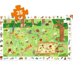 Djeco Puzzle Observación El jardín de los amiguitos ·*Niños Puzzles 54 Piezas|Puzzles Djeco
