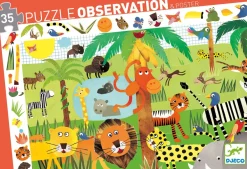 Djeco Puzzle Observación La Jungla ·*Niños Puzzles 36 Piezas|Puzzles Djeco
