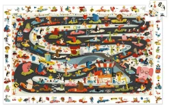 Djeco Puzzle Observación Rally de Coches ·*Niños Puzzles 54 Piezas|Puzzles Djeco