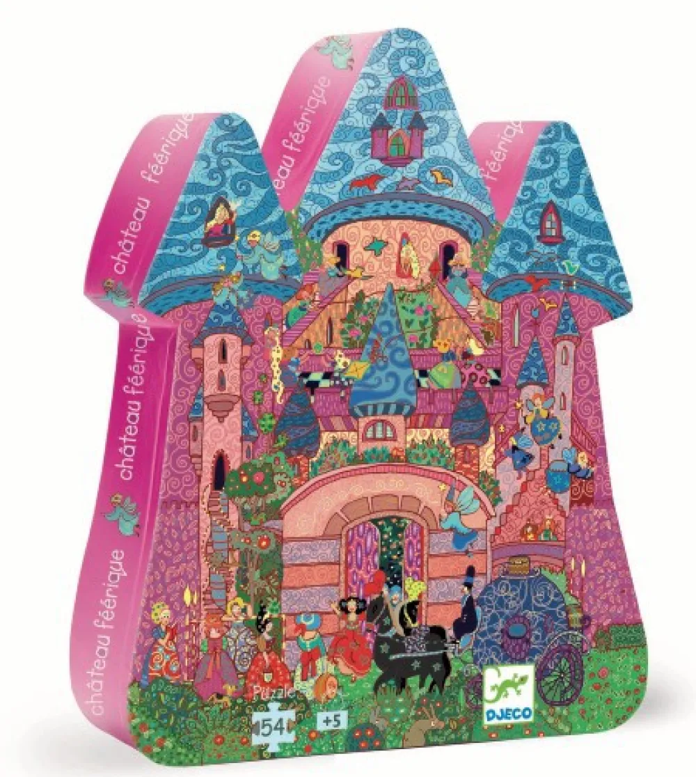 Djeco Puzzle Silueta · El castillo de cuentos*Niños Puzzles 54 Piezas|Puzzles Djeco