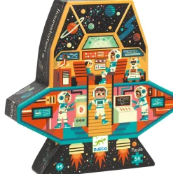 Djeco Puzzle Silueta · Estación Espacial*Niños Puzzles 54 Piezas|Puzzles Djeco