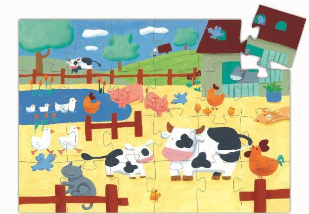 Djeco Puzzle Silueta las Vacas*Niños Puzzles 24 Piezas|Puzzles Djeco
