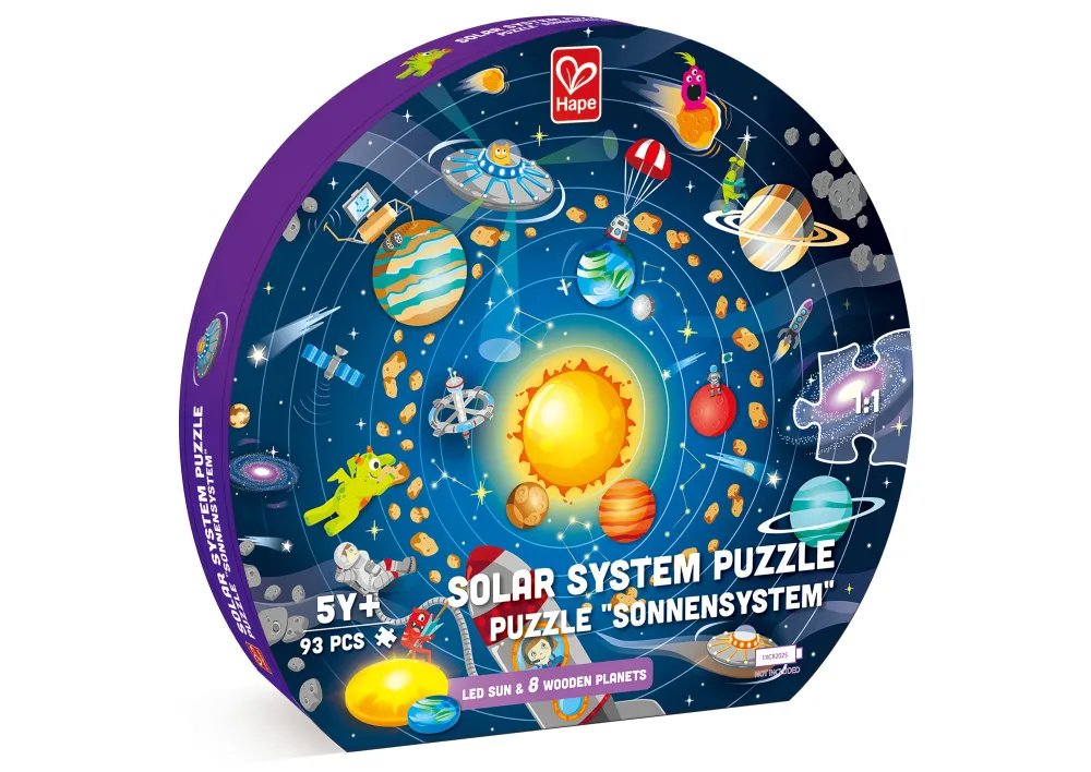 Hape Puzzle Sistema Solar ·*Niños Puzzles 100 Piezas|Puzzles Hape