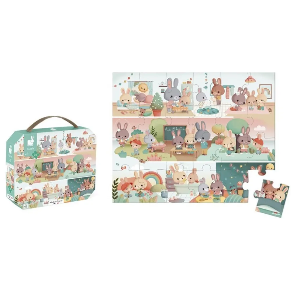 Janod Puzzle Un Día 24 piezas ·*Niños Puzzles 24 Piezas|Puzzles Janod
