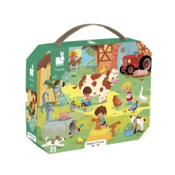 Janod Puzzle Un Día en la Granja 24 piezas ·*Niños Puzzles 24 Piezas|Puzzles Janod