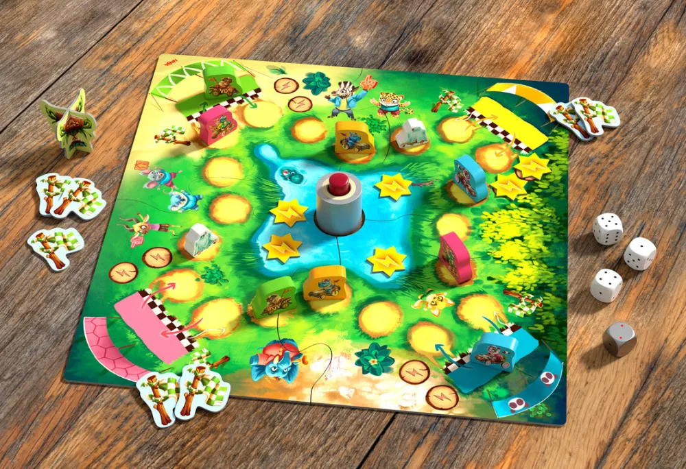 HABA Rally Bambú ·*Niños Juegos Haba|Juegos De Mesa Competitivos