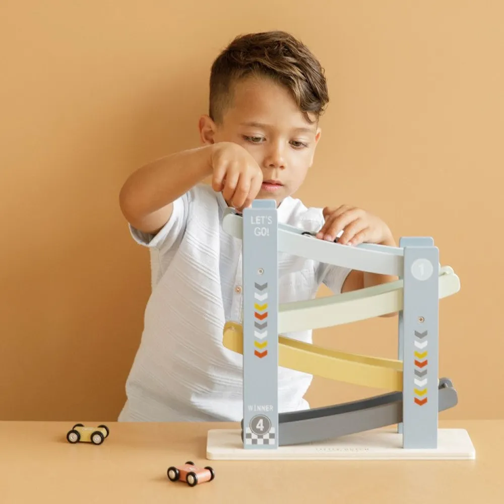 Little Dutch Rampa de carreras FSC Azul ·*Niños Juguetes Waldorf|Juguetes Montessori