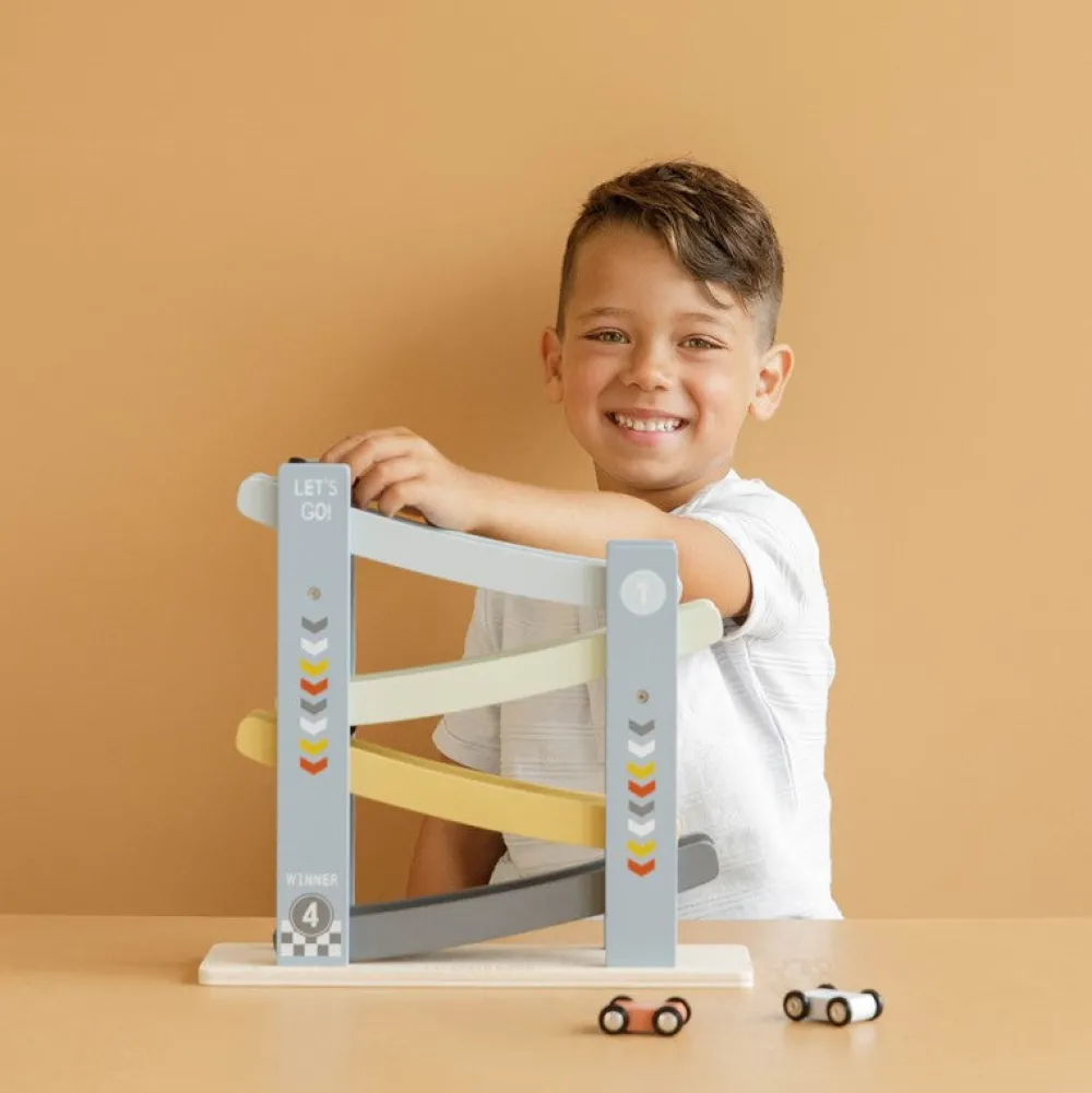 Little Dutch Rampa de carreras FSC Azul ·*Niños Juguetes Waldorf|Juguetes Montessori