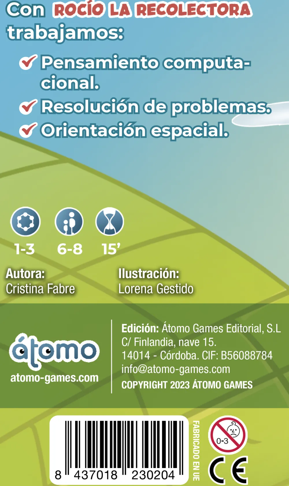 Átomo Games Rocío la recolectora - Club A*Niños Átomo Games|Juegos De Mesa De Viaje