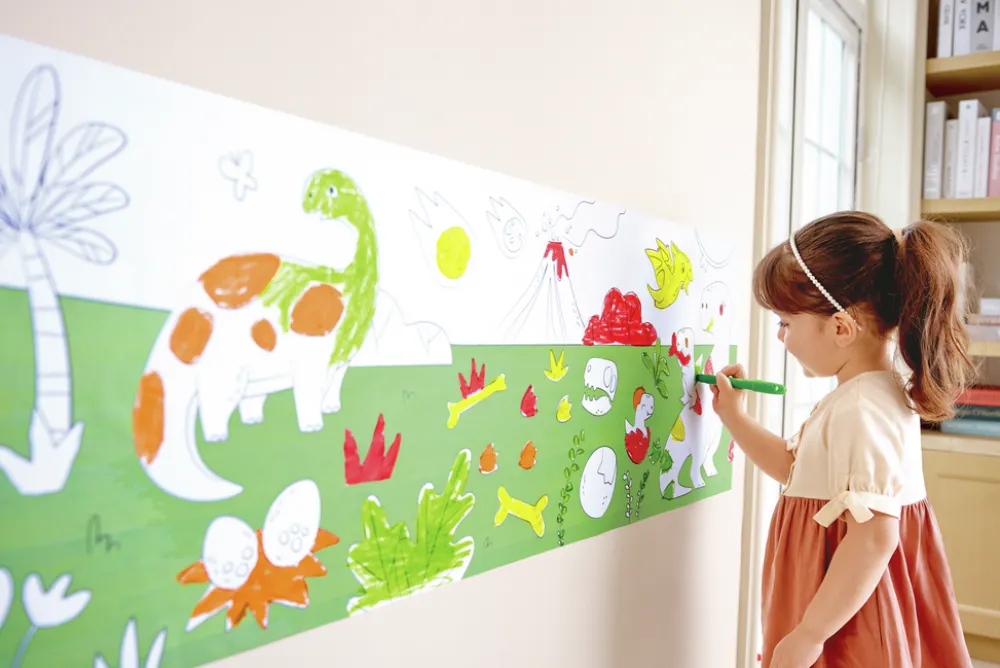 Hape Rollo de papel para garabatos de Dinosaurios ·*Niños Kit De Manualidades|Juguetes De Toda La Vida