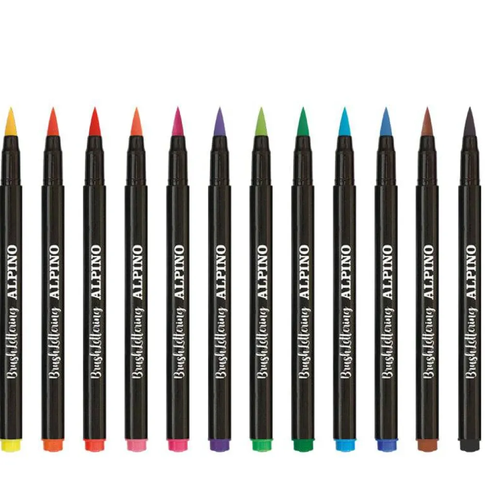 Alpino Rotuladores Brush lettering 12 colores*Niños Bolis, Lápices Y Rotus|Pinturas