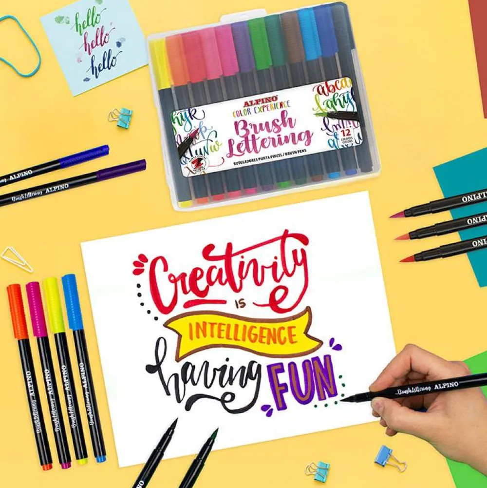 Alpino Rotuladores Brush lettering 12 colores*Niños Bolis, Lápices Y Rotus|Pinturas