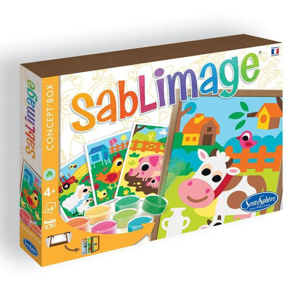 Sentosphère Sablimage · Animales de Granja*Niños Pintar Con Arena|Kit De Manualidades