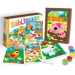 Sentosphère Sablimage · Animales de Granja*Niños Pintar Con Arena|Kit De Manualidades