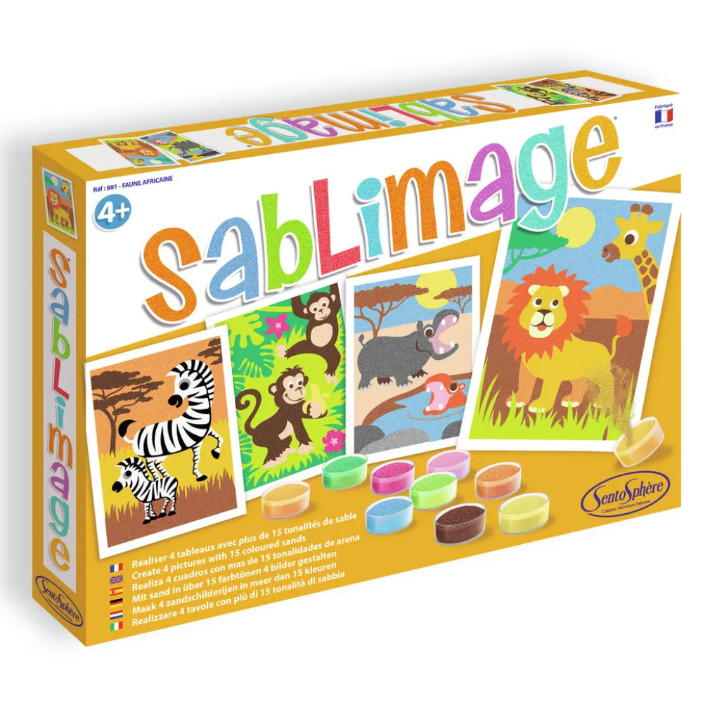 Sentosphère Sablimage · Fauna Africana*Niños Pintar Con Arena|Kit De Manualidades