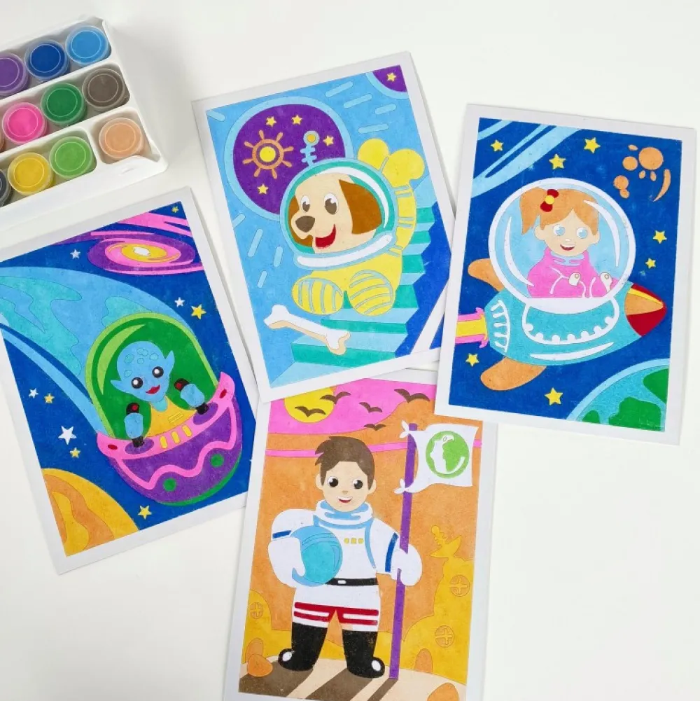 Sentosphère Sablimage · Galaxia*Niños Pintar Con Arena|Kit De Manualidades