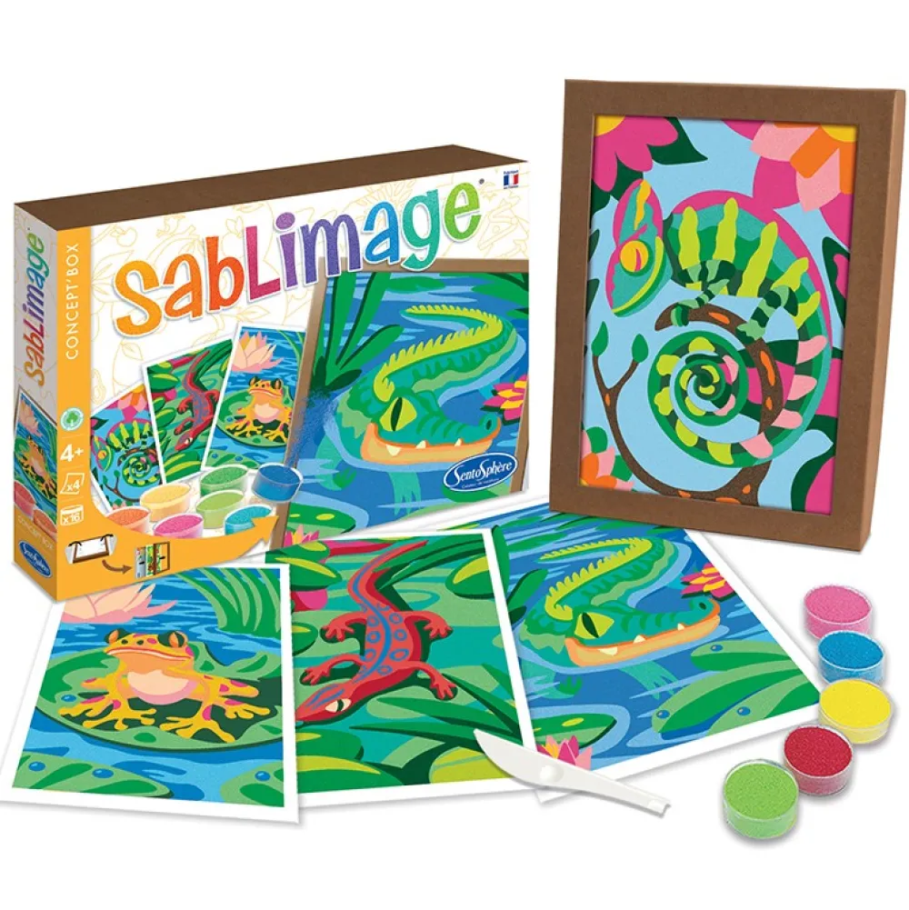 Sentosphère Sablimage · Reptiles*Niños Pintar Con Arena|Kit De Manualidades