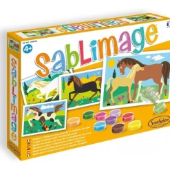 Sentosphère Sablimage Caballos*Niños Pintar Con Arena|Kit De Manualidades
