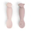 Done by Deer Set 2 cucharas aprendizaje silicona Tiny farm Powder ·* Cubiertos Infantiles