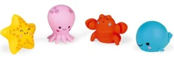 Janod Set 4 lanzadores de agua Animales del Mar ·*Niños Juguetes De Baño