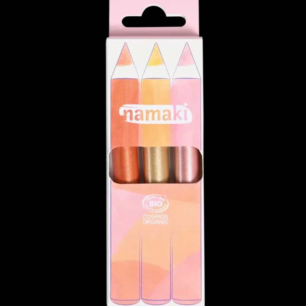 Namaki Set 3 Lápices Maquillaje Brillo ·*Niños Pintura Facial Para Niños Y Niñas|Disfraces Infantiles