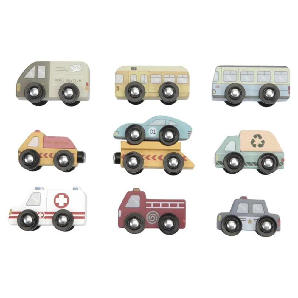 Little Dutch Set 9 vehículos ·*Niños Juguetes Waldorf|Juguetes Montessori