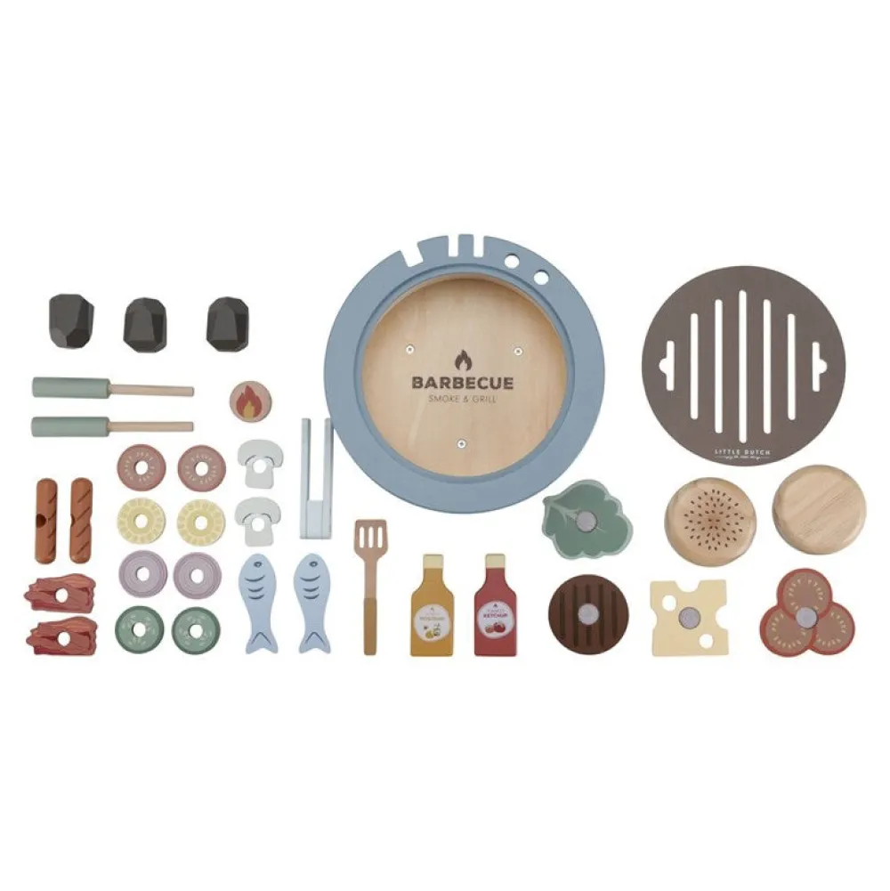 Little Dutch Set barbacoa de madera ·*Niños Cocinas De Madera Y Accesorios Juguete|Juguetes Waldorf