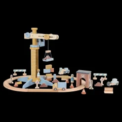 Little Dutch Set Construcción con grúa FSC ·*Niños Coches De Madera De Juguete Para Bebés|Coches De Juguete Para Bebés