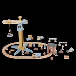 Little Dutch Set Construcción con grúa FSC ·*Niños Coches De Madera De Juguete Para Bebés|Coches De Juguete Para Bebés