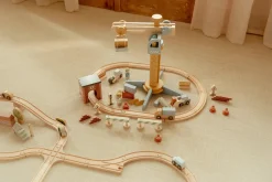 Little Dutch Set Construcción con grúa FSC ·*Niños Coches De Madera De Juguete Para Bebés|Coches De Juguete Para Bebés
