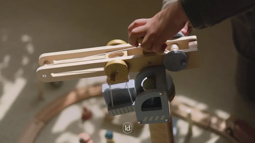 Little Dutch Set Construcción con grúa FSC ·*Niños Coches De Madera De Juguete Para Bebés|Coches De Juguete Para Bebés