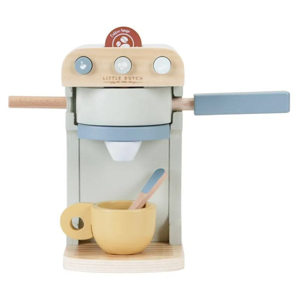 Little Dutch Set de Cafetera Azul ·*Niños Cocinas De Madera Y Accesorios Juguete|Juguetes Waldorf
